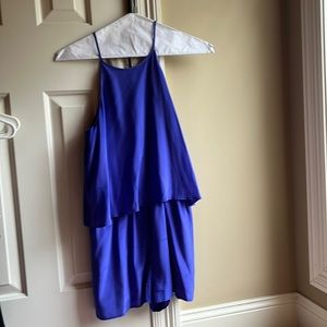 Lavender brown blue romper